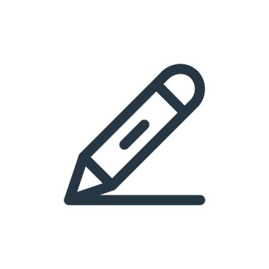 Eğitim konseptinden kalem ikonu vektörü. İnce çizgili, düzenlenebilir kalem darbesi. Web ve mobil uygulamalarda kullanmak için kalem doğrusal işareti, logo, yazdırma ortamı.