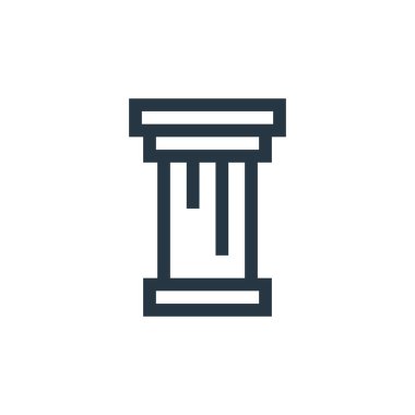 Eğitim konseptinden tarih ikonu vektörü. Tarihin düzenlenebilir vuruşlarının ince çizgisi. Web ve mobil uygulamalarda kullanım için geçmiş doğrusal işareti, logo, yazdırma ortamı.