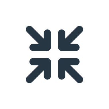 ok konseptinden simge vektörünü en aza indir. Düzenlenebilir darbeyi minimize etmenin ince çizgisi. Web ve mobil uygulamalarda kullanmak için doğrusal işareti küçült, logo, yazdırma ortamı.