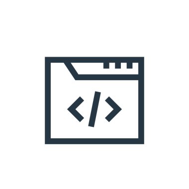 Web bakım konseptinden tarayıcı simgesi vektörü. Tarayıcı düzenlenebilir vuruşunun ince çizgisi. Web ve mobil uygulamalarda kullanmak için tarayıcı doğrusal imzası, logo, yazdırma ortamı.