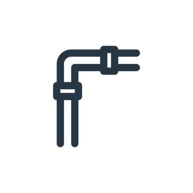 LaBoor ve araç konseptinden boru ikonu vektörü. Düzenlenebilir boru vuruşunun ince çizgisi. İnternet ve mobil uygulamalarda kullanmak için boru doğrusal işareti, logo, yazdırma ortamı.