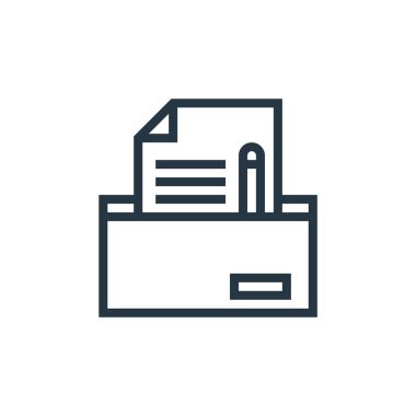 Bill Icon iş konseptinden vektör. Yasa tasarısının ince bir çizgisi. Web ve mobil uygulamalarda kullanım için fatura doğrusal işareti, logo, yazdırma ortamı.