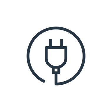 Ekoloji konseptindeki tıklama simgesi vektörü yok. Tak düzenlenebilir bir vuruşun ince çizgisi. Web ve mobil uygulamalar, logo ve yazdırma ortamlarında kullanmak için tıpa doğrusal işareti yok.