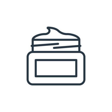 Banyo aksesuarları konseptinden saç jölesi vektörü. Saç jölesinin düzenlenebilir vuruşunun ince çizgisi. Web ve mobil uygulamalarda kullanmak için saç jölesi doğrusal işareti, logo, yazdırma ortamı.