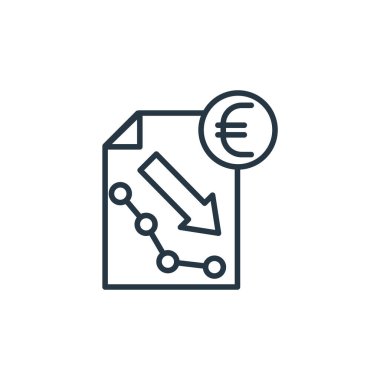 Para konseptindeki analitik simge vektörü. Analitik ve düzenlenebilir felcin ince çizgisi. Web ve mobil uygulamalarda kullanmak için analitik doğrusal işaret, logo, yazdırma ortamı.