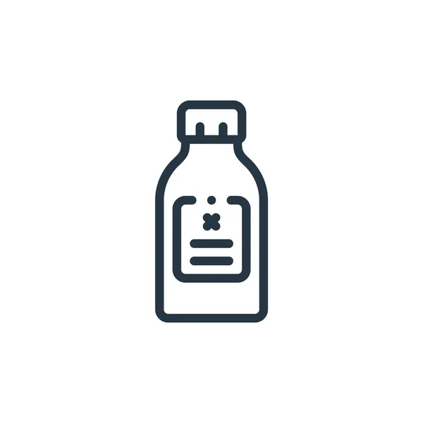 Bottle Icon Vector Laboratory Concept Thin Line Illustration Bottle Editable — Stock Vector