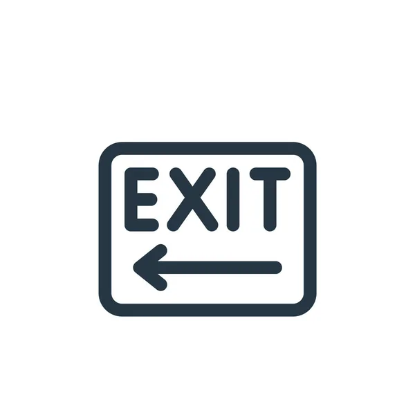 Exit Symbol Vektor Aus Dem Konzept Des Öffentlichen Verkehrs Thin — Stockvektor