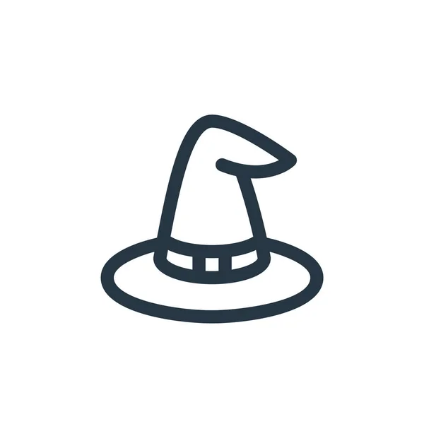 ウィッチ ハット アイコン ベクトルをビデオゲーム要素の概念から 魔女の帽子編集可能なストロークの細い線図 ウェブやモバイルアプリ 印刷メディアで使用するためのウィンチ帽子リニアサイン — ストックベクタ
