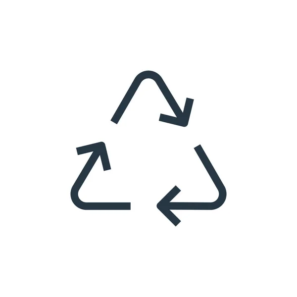 Recyklovat Vektor Ikon Konceptu Ekologie Tenká Čára Ilustrace Recyklovatelného Tahu — Stockový vektor