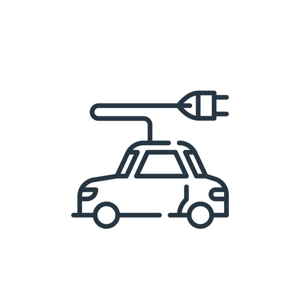 electric car icon vector from mother earth day concept. Thin line illustration of electric car editable stroke. electric car linear sign for use on web and mobile apps, logo, print media.