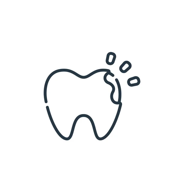 Vector Icono Nervioso Del Concepto Dentista Ilustración Línea Delgada Del — Vector de stock