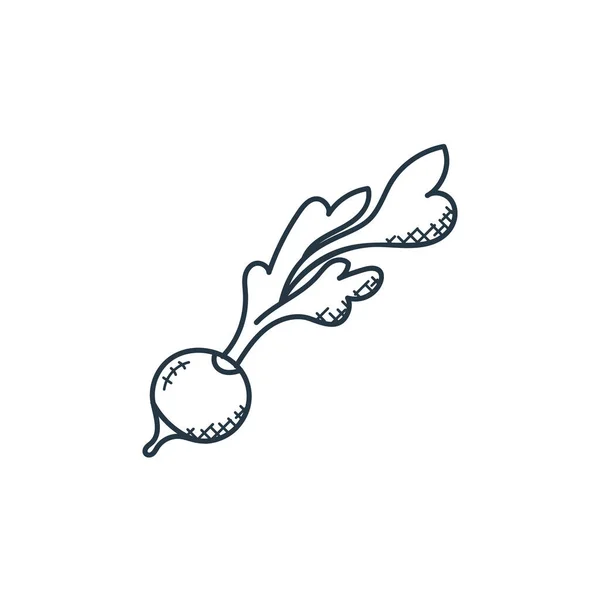 Значок Ріпаку Вектор Концепції Намальованої Їжею Тонка Лінія Ілюстрації Карієсу — стоковий вектор