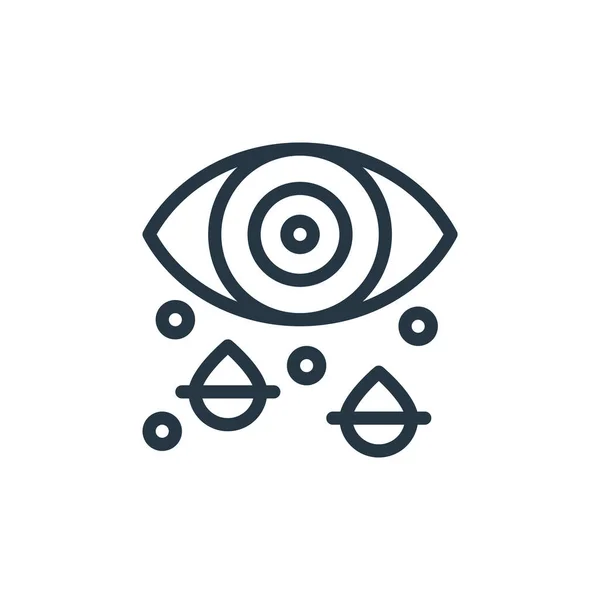 Краплі Очей Значок Вектор Медичної Концепції Тонка Лінія Ілюстрації Очних — стоковий вектор