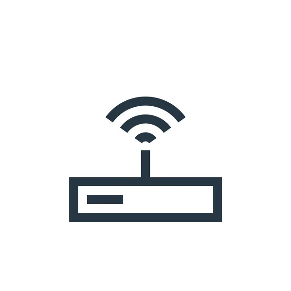 Wifi Icône Vecteur Technologie Sans Fil Concept Illustration Ligne Mince — Image vectorielle