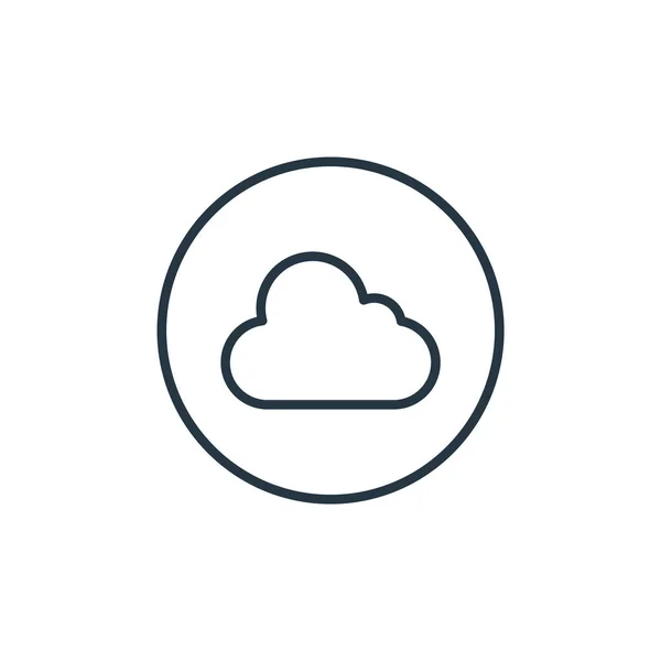 Cloud Icon Vector Van Algemeen Concept Dunne Lijn Illustratie Van — Stockvector