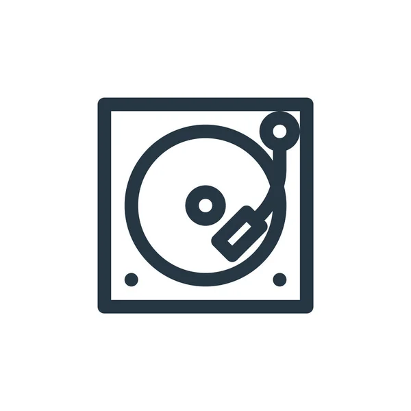 Vinyl Player Icon Vector Από Vintage Concept Λεπτή Γραμμή Εικονογράφηση — Διανυσματικό Αρχείο