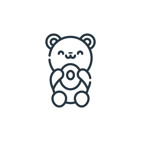 Wektor Ikony Niedźwiedzia Wiosennej Koncepcji Cienka Ilustracja Niedźwiedzia Edytowalnego Udaru — Wektor stockowy