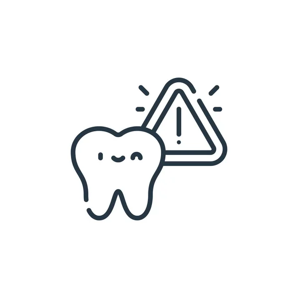 Vector Icono Alerta Del Concepto Dentista Ilustración Línea Delgada Del — Vector de stock