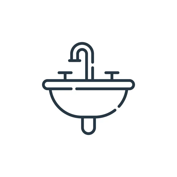 Waschbecken Symbol Vektor Aus Hygiene Routine Konzept Dünne Darstellung Der — Stockvektor