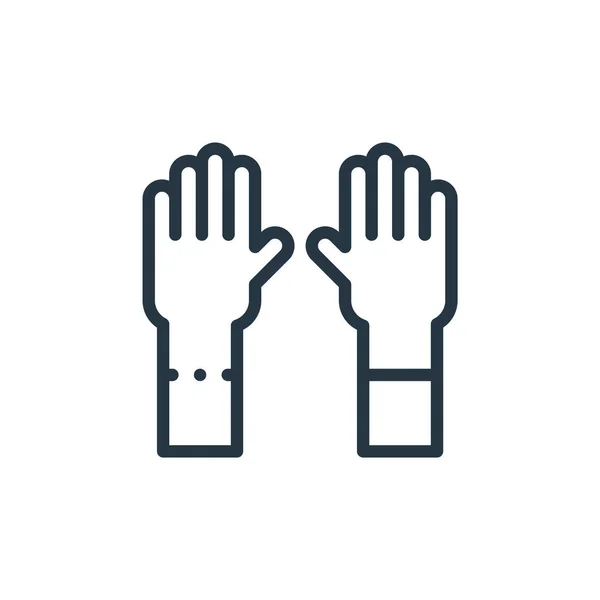 Handschuhe Symbolvektor Aus Dem Laborkonzept Thin Line Illustration Von Handschuhen — Stockvektor