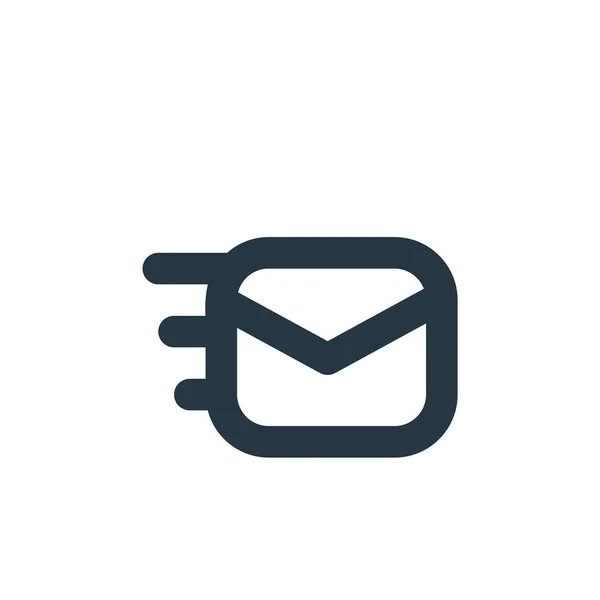 Enviar Vetor Ícone Email Conceito Email Linha Fina Ilustração Enviar — Vetor de Stock