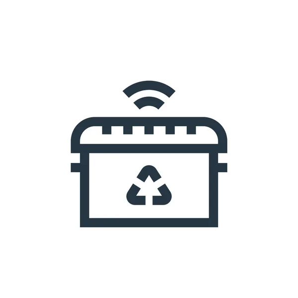 Smart Trash Icon Vektor Aus Futuristischem Technologiekonzept Dünne Illustration Von — Stockvektor