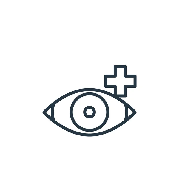 Eyeball Icon Vector Health Concept Thin Line Illustration Eyeball Editable — Stock Vector