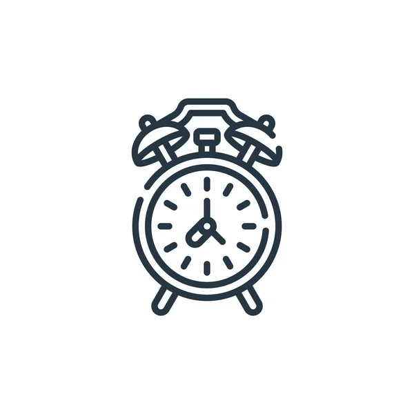 Vector Icono Del Reloj Desde Concepto Educación Ilustración Línea Delgada — Vector de stock