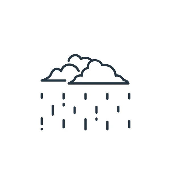 Rainy Icon Vector England Concept Тонкая Линия Иллюстрации Дождливого Редактируемого — стоковый вектор