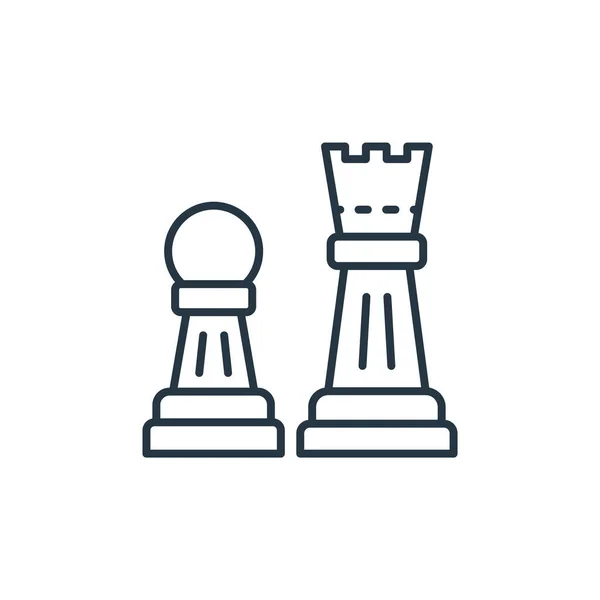 Вектор Иконы Античной Концепции Тонкая Линия Иллюстрации Chesspieces Редактируемый Штрих — стоковый вектор