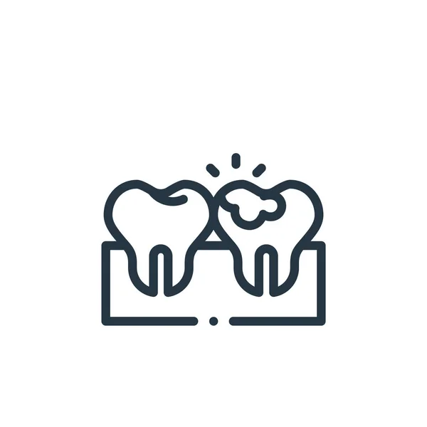 歯科医のコンセプトの歯垢アイコンベクター プラーク編集可能なストロークの細い線図 Webおよびモバイルアプリ 印刷メディアで使用するための線型記号をプラーク — ストックベクタ