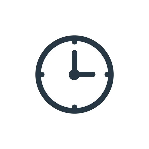 Clock Icon Vector Interface Concept Thin Line Illustration Clock Editable — Stock Vector