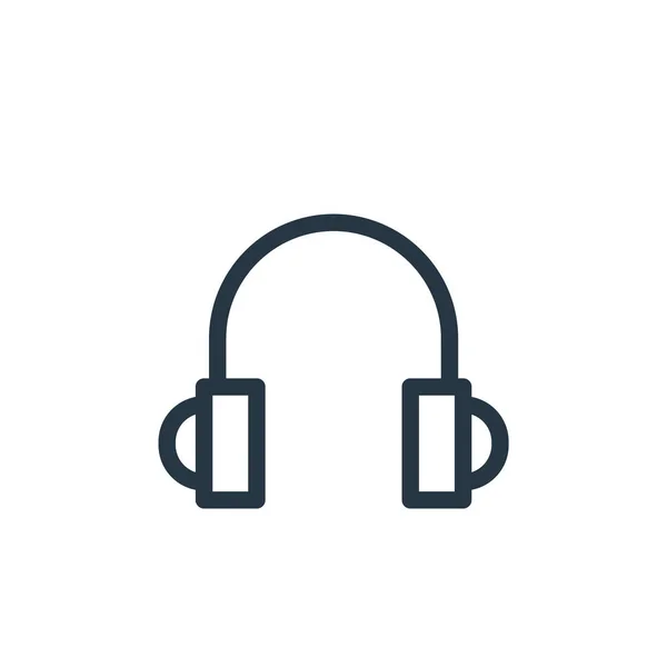 Headset Icon Vektor Von Concept Thin Line Illustration Des Kopfhörer — Stockvektor