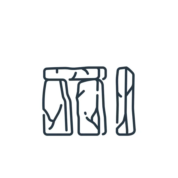 Stonehenge Icône Vecteur Concept Anglais Illustration Ligne Mince Trait Modifiable — Image vectorielle