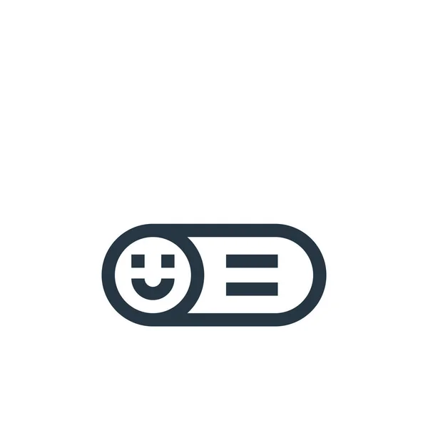 Wektor Ikony Smiley Koncepcji Opinie Klientów Cienka Ilustracja Uśmiechniętego Edytowalnego — Wektor stockowy
