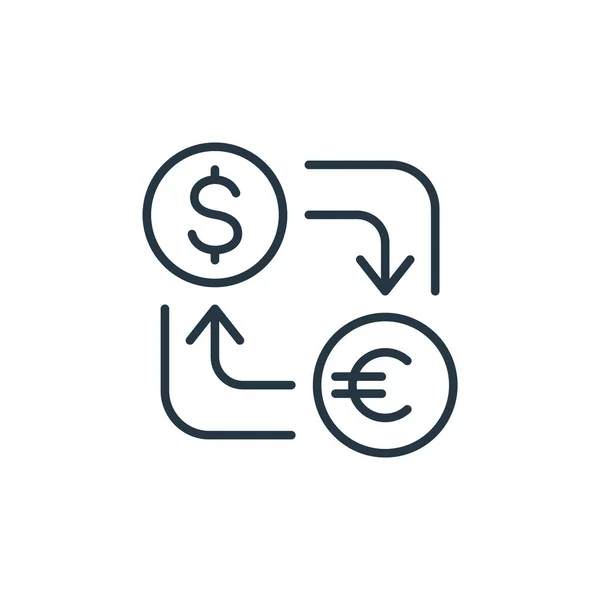 Valuta Ikon Vektor Från Finans Koncept Tunn Linje Illustration Valuta — Stock vektor