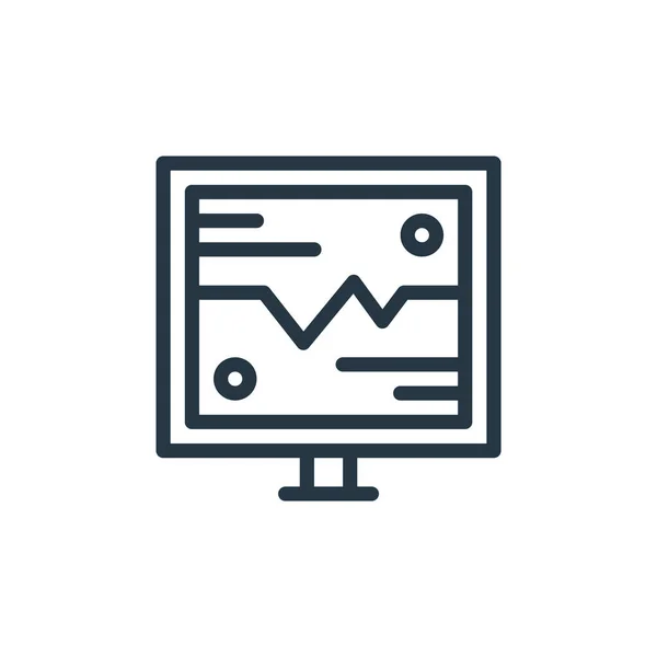 Vetor Ícone Cardiograma Conceito Médico Ilustração Linha Fina Acidente Vascular —  Vetores de Stock