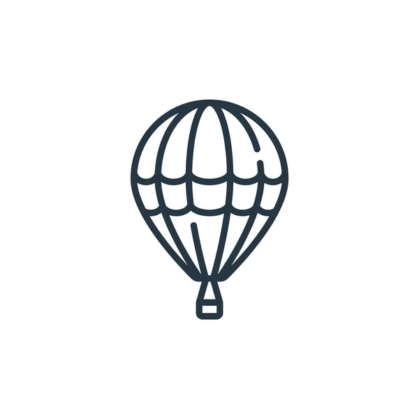 hot air balloon icon vector from vehicles transportation concept. Thin line illustration of hot air balloon editable stroke. hot air balloon linear sign for use on web and mobile apps, logo, print