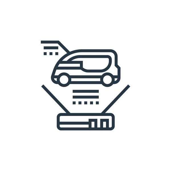 Smart Car Icon Vektor Aus Dem Elektrofahrzeugkonzept Thin Line Illustration — Stockvektor