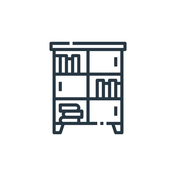橱柜图标矢量从家具概念 橱柜可编辑笔划的细线图解 用于网络和移动应用程序 印刷媒体的橱柜线形标志 — 图库矢量图片