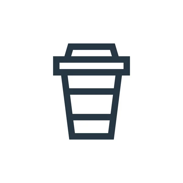 咖啡杯图标矢量来自餐厅的概念 咖啡杯可编辑冲程的细线图解 咖啡杯线形标志 用于网络和移动应用程序 印刷媒体 — 图库矢量图片
