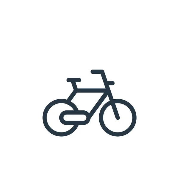 Vetor Ícones Bicicleta Conceito Velhice Linha Fina Ilustração Bicicleta Curso — Vetor de Stock