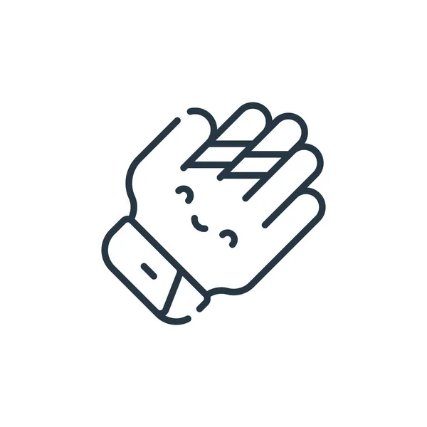 Baseball Glove Icon Vector Baseball Concept Thin Line Illustration Baseball — Stock Vector
