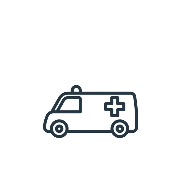 Ambulance Icon Vector Vehicles Concept Thin Line Illustration Ambulance Editable — Stock Vector