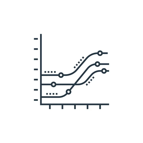 Trendsymbolvektor Aus Dem Datenanalysekonzept Thin Line Illustration Von Trend Editierbaren — Stockvektor