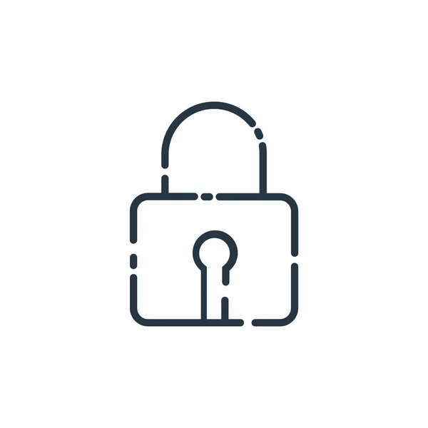 Padlock Icon Vector User Interface Concept Thin Line Illustration Padlock — Stock Vector