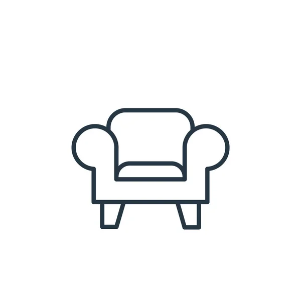 Armchair Icon Vector Furniture Concept Thin Line Illustration Armchair Editable — Stock Vector