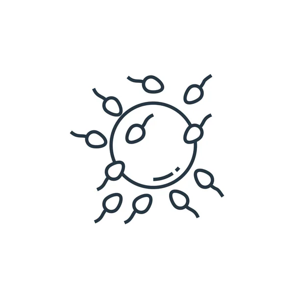 Сперматозоиды Иконка Вектор Органов Клеток Медицинской Концепции Конопли Тонкая Линия — стоковый вектор