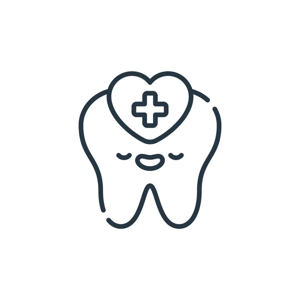 Icono Cuidado Dental Vector Del Concepto Dentista Ilustración Línea Delgada — Vector de stock
