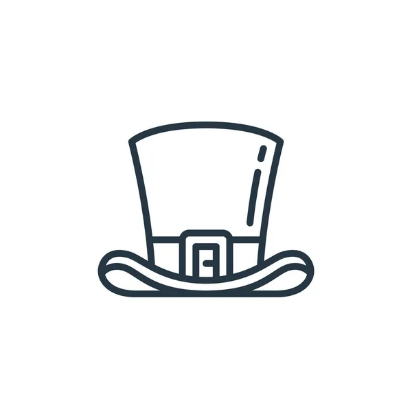 Hat Icon Vector Patricks Day Concept Linha Fina Ilustração Chapéu —  Vetores de Stock